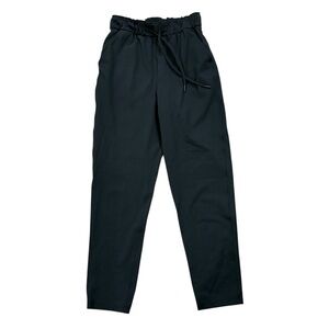 Lululemon Keep Moving Pant 7/8 High Rise Black Elastic Waist Travel Size 4